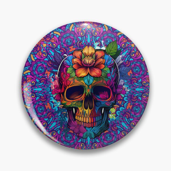 Item preview, colorful skull, designed and sold by Colada ....