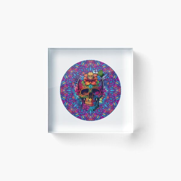 Item preview, colorful skull, designed and sold by Colada ....