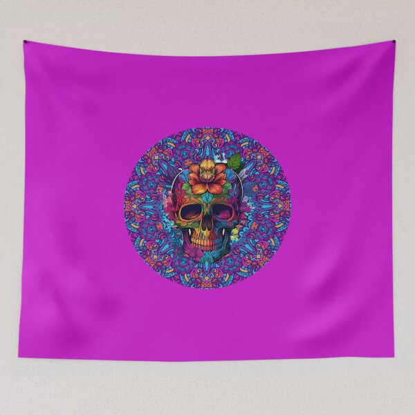 Item preview, colorful skull, designed and sold by Colada ....