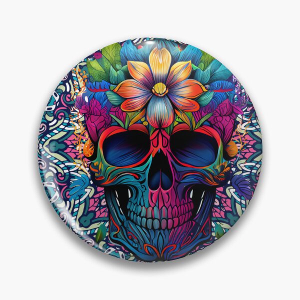 Item preview, colorful skull, designed and sold by Colada ....