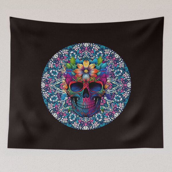 Item preview, colorful skull, designed and sold by Colada ....