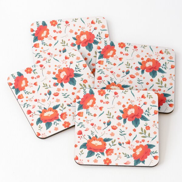 Item preview, red flower pattern designed and sold by kumi99.