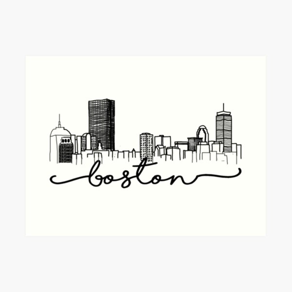 Boston Skyline Art Print
