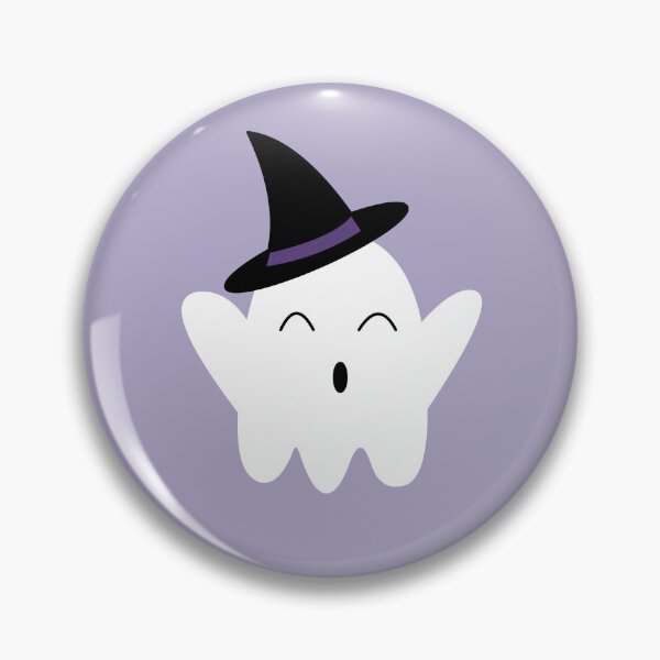 Item preview, Cute Ghost Booing with a Witch Hat designed and sold by meggs123.