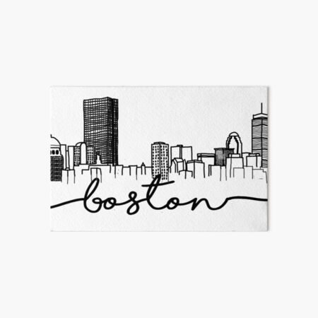 Boston Skyline Art Board Print