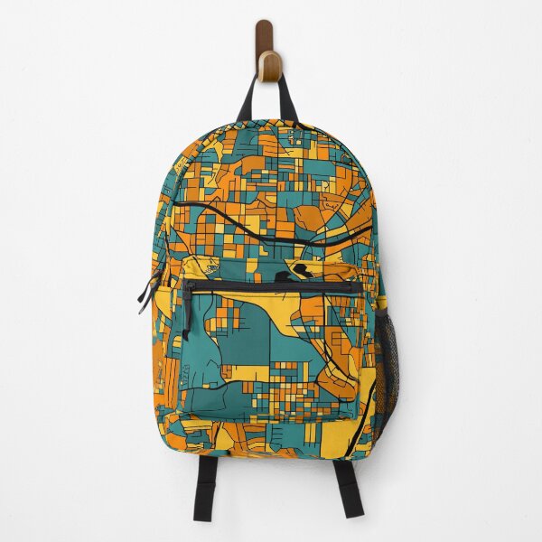 Item preview, Atlanta Map Pattern in Orange & Teal designed and sold by PatternMaps.