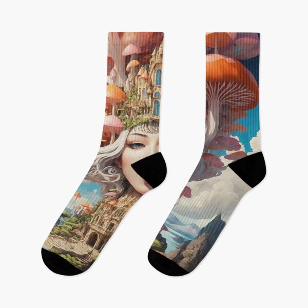 Item preview, Psychedelic Mushroom Portraits: A Trippy Delight 14 designed and sold by TheTechnoCanvas.