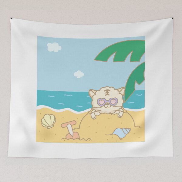 Item preview, Summer where cute cats spend on the beach designed and sold by Planb StudioDesign.