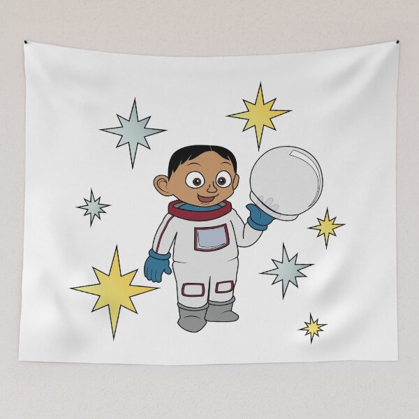 Item preview, Astronaut (South-Asian boy) and stars  designed and sold by ThingsByNin.