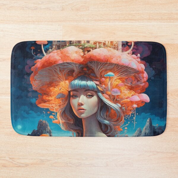Item preview, Psychedelic Mushroom Portraits: A Trippy Delight 15 designed and sold by TheTechnoCanvas.