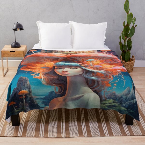 Item preview, Psychedelic Mushroom Portraits: A Trippy Delight 15 designed and sold by TheTechnoCanvas.