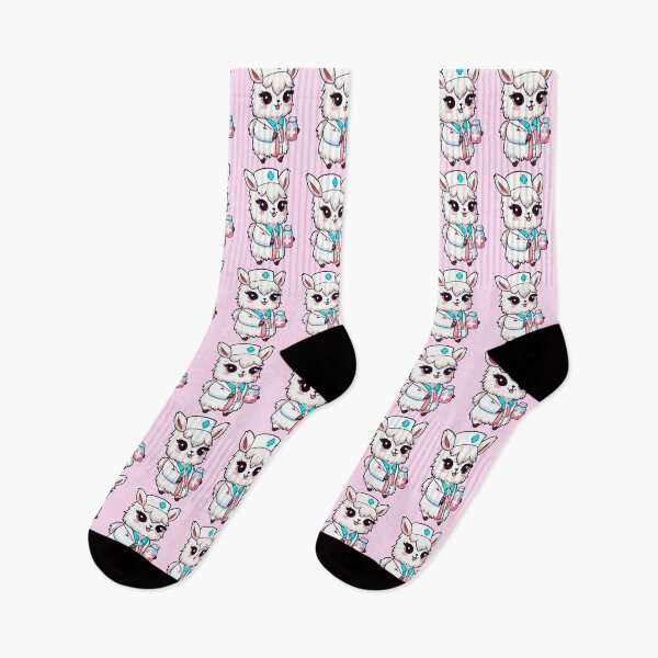 Item preview, Llama Nurse Drinking Medicine Kawaii designed and sold by llamahuaska.