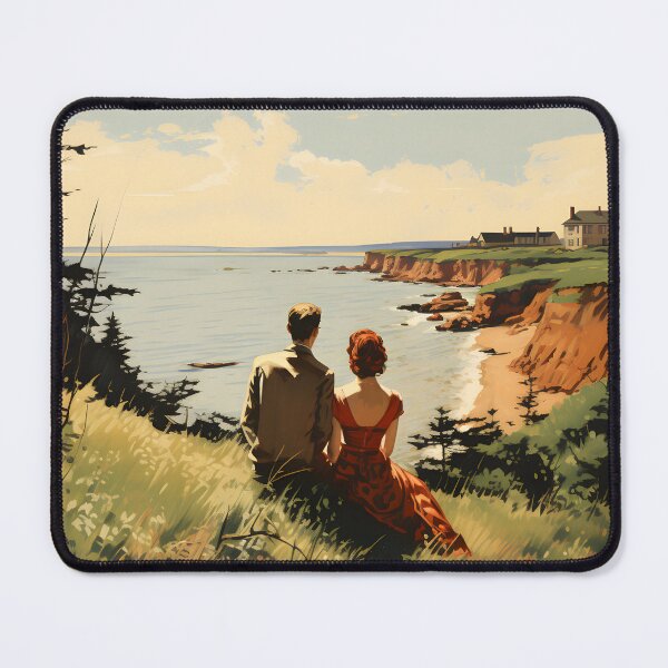Item preview, Vintage Romantic Couple on Prince Edward Island - Nostalgic Artwork designed and sold by The Whimsical Homestead.