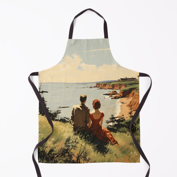 Item preview, Vintage Romantic Couple on Prince Edward Island - Nostalgic Artwork designed and sold by The Whimsical Homestead.
