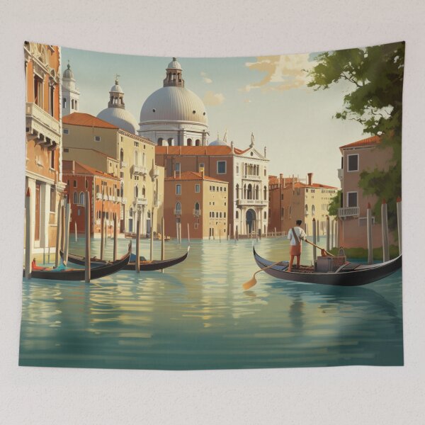 Item preview, A Vintage Travel Illustration of Venice - Italy designed and sold by GoodOldVintage.