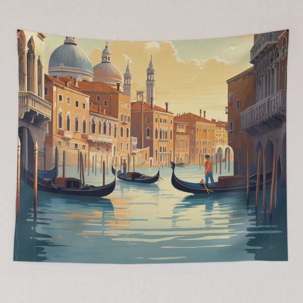 Item preview, A Vintage Travel Illustration of Venice - Italy designed and sold by GoodOldVintage.