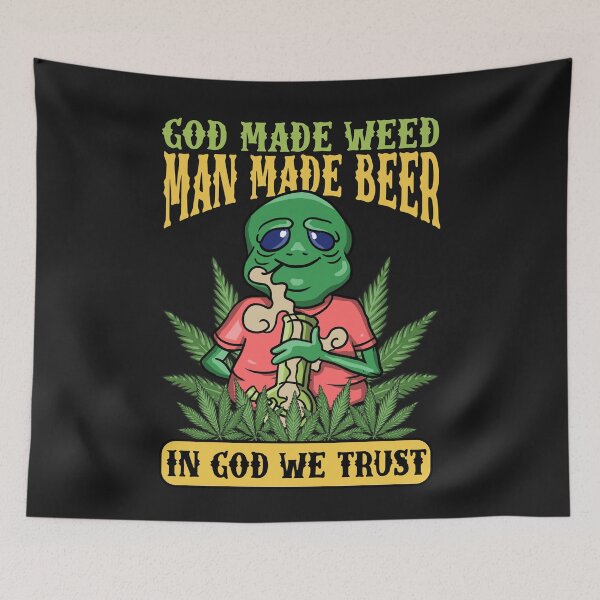 Item preview, God Weed Funny Cannabis Alien designed and sold by woormle.