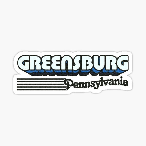 "Greensburg, Pennsylvania Retro Stripes" Sticker for Sale by retroready Redbubble