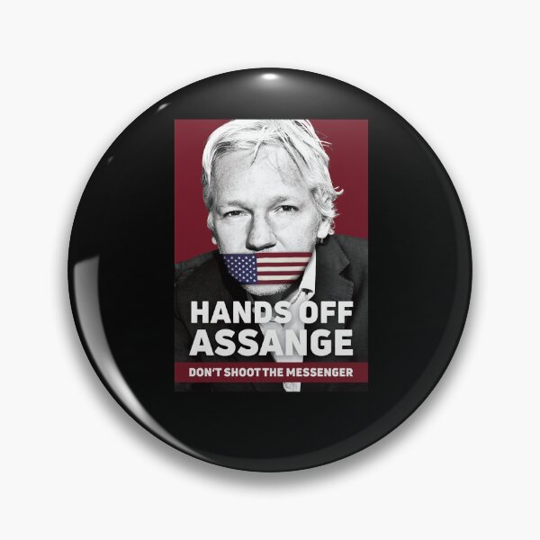 Item preview, Hands Off Asssange Don_t Shoot the Messenger designed and sold by gloria-newel.