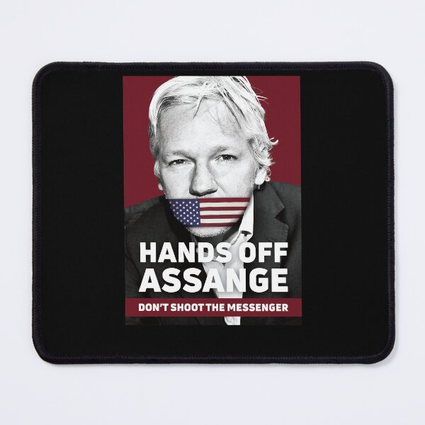 Item preview, Hands Off Asssange Don_t Shoot the Messenger designed and sold by gloria-newel.