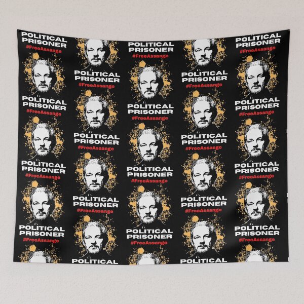 Aperçu de l'œuvre Assange libre de prisonnier politique créée et vendue par gloria-newel.