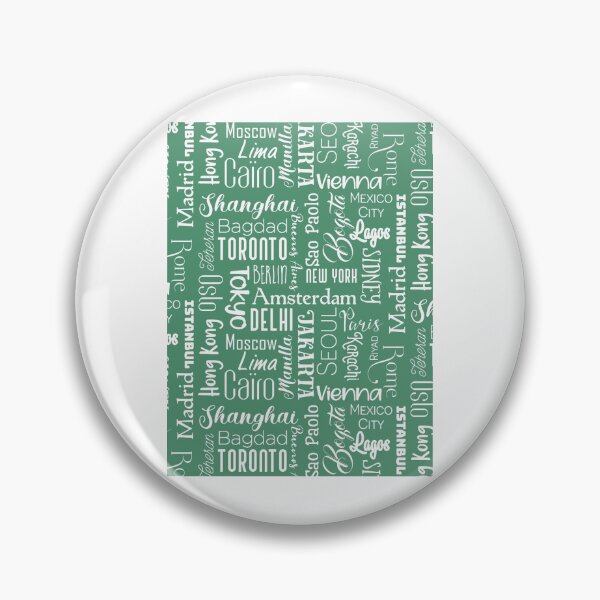 Item preview, Big Cities White Lettering, Green Graphic  designed and sold by LemonMachinese.