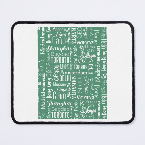 Item preview, Big Cities White Lettering, Green Graphic designed and sold by LemonMachinese.