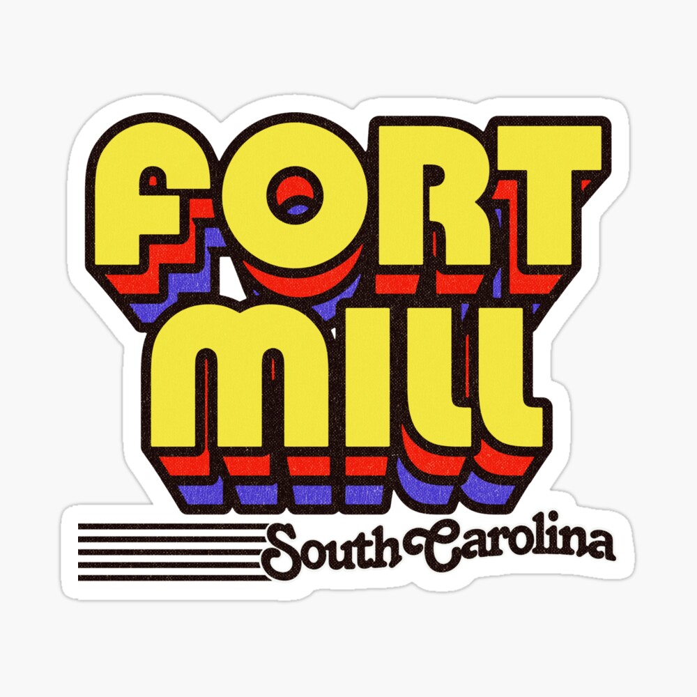 Fort Mill, South Carolina | Retro Stripes Sticker