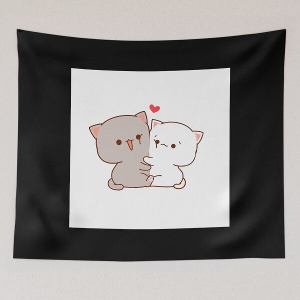 Item preview, cute cats- peach and goma Throw Pillow  .   	 designed and sold by sivorndydsong.