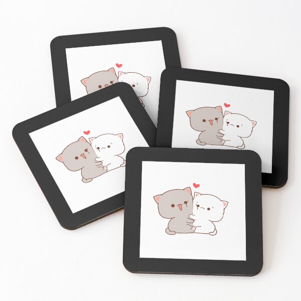 Item preview, cute cats- peach and goma Throw Pillow  .   	 designed and sold by sivorndydsong.