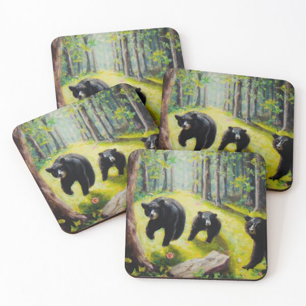 Item preview, Black Bears Oil Painting designed and sold by soulfulprintss8.