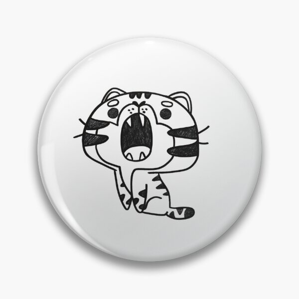 Artikelvorschau, niedliche Linienkunst-Tiger-Illustration entworfen und verkauft von Lashmit Alcalá.