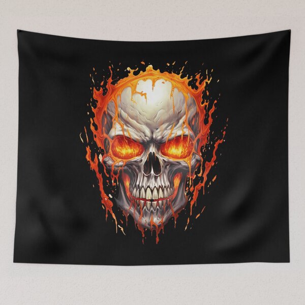 Item preview, Fiery Flaming Skull designed and sold by GalacticLabs.