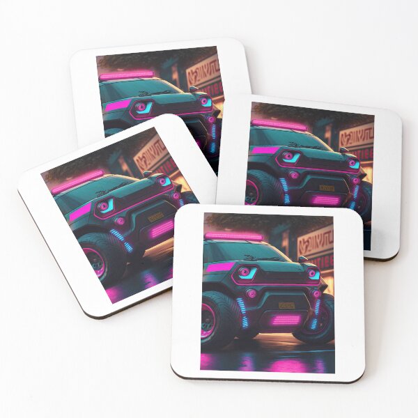 Item preview, Electric Pink Blaze A Stylish And Sustainable Cute SUV designed and sold by TangaDesignes.