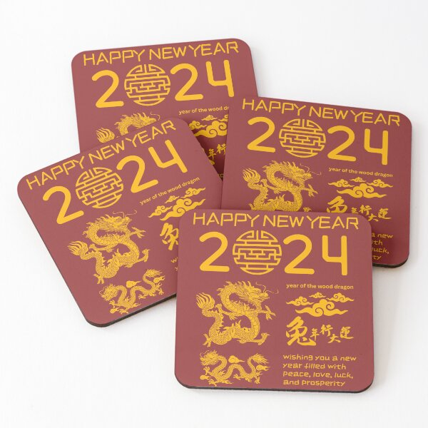 Item preview, Happy Chinese Lunar New Year 2024 Wood Dragon designed and sold by soulfulprintss8.