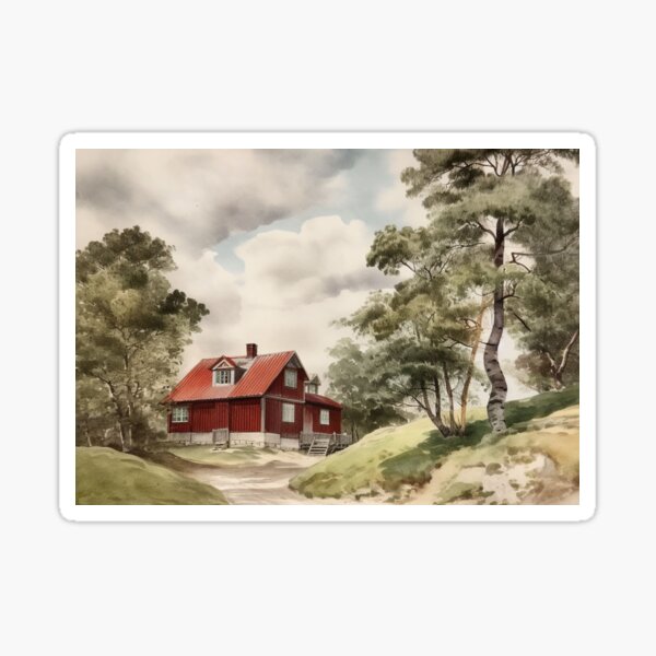 Mystical Nordic Fishing Village Coastal Magic Vintage Art - Scandinavian  Warm Tone Art Wall Decor - Art Gallery Fine Art Prints - Art Poster  Sticker for Sale by nordicdesignswe