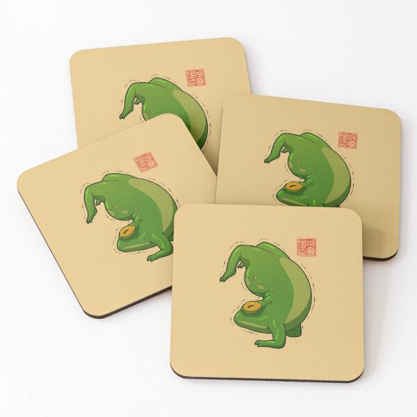 Item preview, yoga frog scorpion pose designed and sold by DingHuArt.