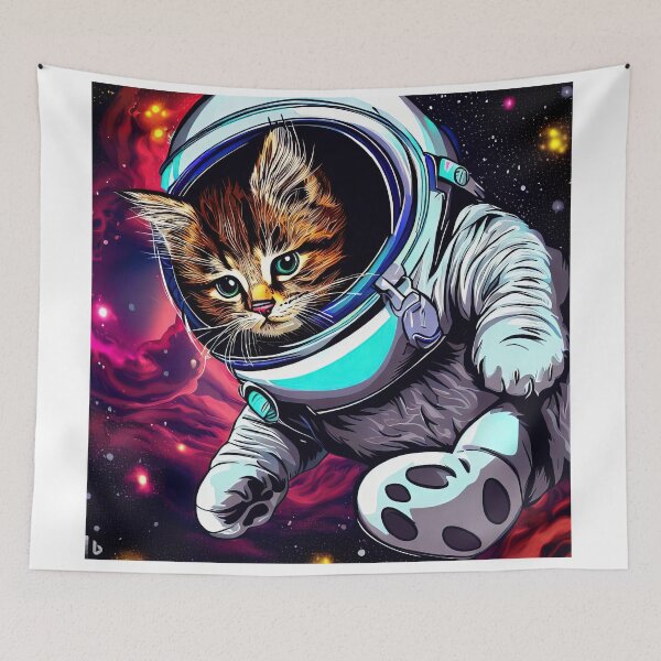 Item preview, ''Astronaut kitten, comics style'' 8 designed and sold by OsvaldoRamosArt.