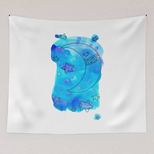 Item preview, Sleepy Moon Watercolor  designed and sold by SaradaBoru.