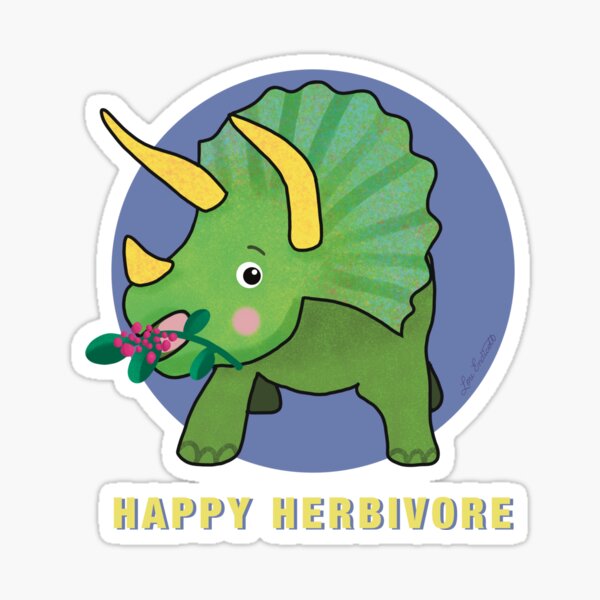 Triceratops - Happy Herbivore Sticker