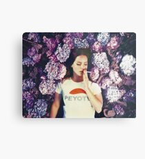 Lana Laying in Flowers Metal Print
