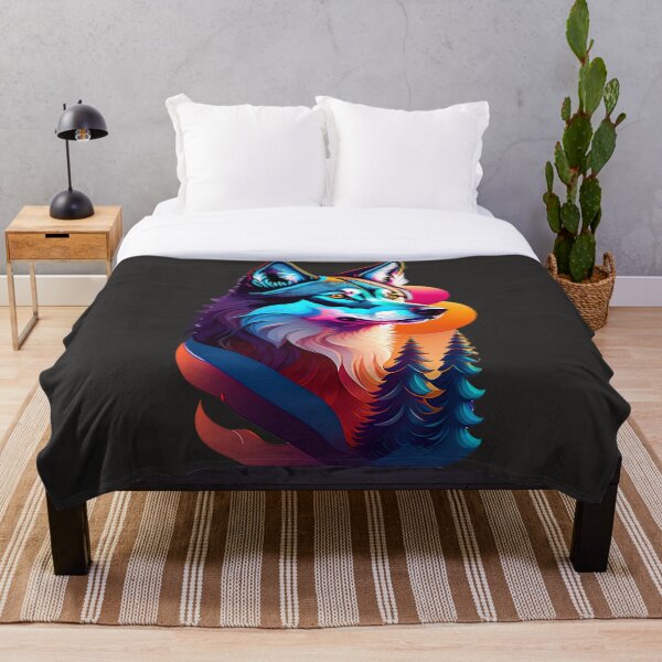 Item preview, lobo colorido designed and sold by DustinVinyl.