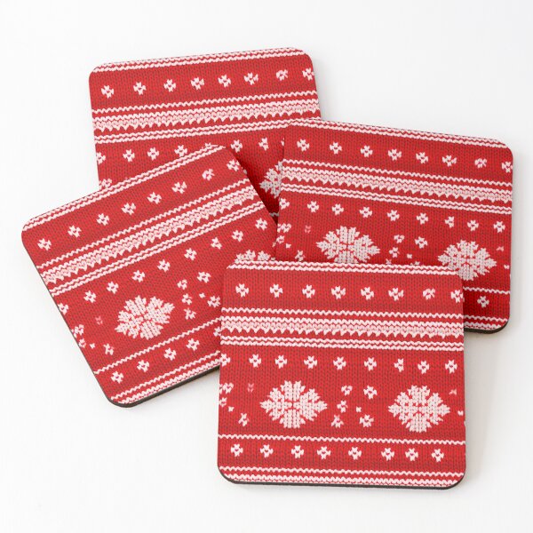 Item preview, Red Fair Isle Knitting Pattern - Hygge Snowflake designed and sold by Oh Halo Berry.