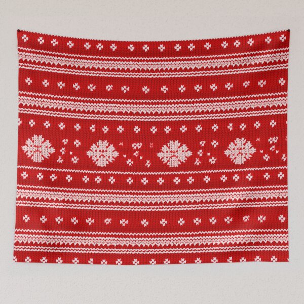 Item preview, Red Fair Isle Knitting Pattern - Hygge Snowflake designed and sold by Oh Halo Berry.