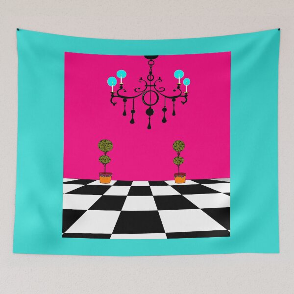 Item preview, An Elegant Chandler with Topiary and checkered tiles designed and sold by judy snyder.