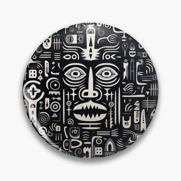 Item preview, Halloween Minimalist Symbolic Sgraffito Line Art Pattern designed and sold by BabydellArt.