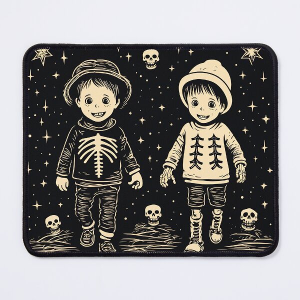 Item preview, Halloween Minimalist Symbolic Sgraffito Line Art Pattern designed and sold by BabydellArt.