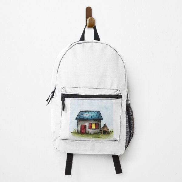 Item preview, Tiny home and dog house watercolour painting designed and sold by Funsize-Art.