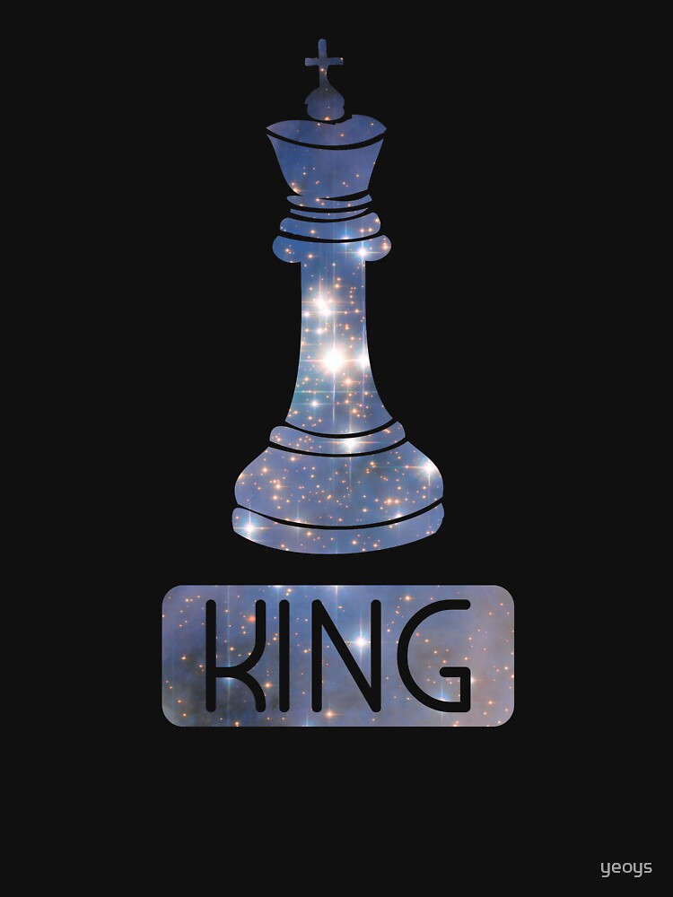 King Chess Piece Starry Night Galaxy - Cool Chess Club Gift by yeoys