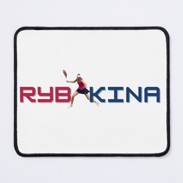 Item preview, Rybakina text in blue and pink designed and sold by AissTee.